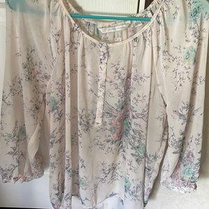 Sheer floral top